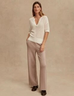 Varley Callie Knit Top - Egret -The Sports Edit Store varley callie knit top egret var01098 2