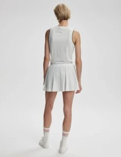 Varley Clemency Mid Rise Skort 13.5" - White -The Sports Edit Store varley clemency mid rise skort 13 5in white var02608 3