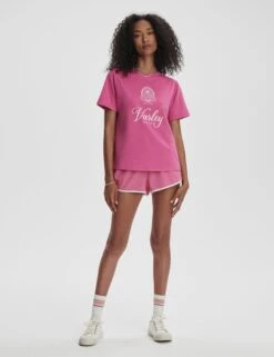 Varley Coventry Branded Tee - Ibis Rose -The Sports Edit Store varley coventry branded tee ibis rose var01808 4