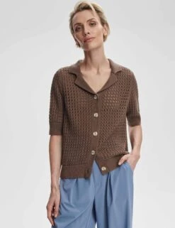 Varley Ellie Knit Shirt - Chocolate Chip