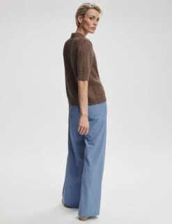 Varley Ellie Knit Shirt - Chocolate Chip -The Sports Edit Store varley ellie knit shirt chocolate chip var02624 5