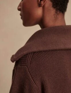 Varley Enrico Knit Jacket - Coffee Bean -The Sports Edit Store varley enrico knit jacket coffee bean var02762 3