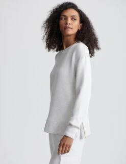 Varley Gabriella Sweat - Ivory Marl 12 Varley Gabriella Sweat - Ivory Marl -The Sports Edit Store varley gabriella sweat ivory marl var02084 2