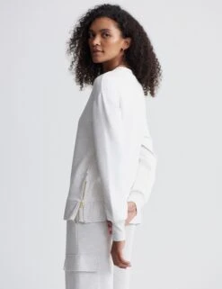 Varley Gabriella Sweat - Ivory Marl 13 Varley Gabriella Sweat - Ivory Marl -The Sports Edit Store varley gabriella sweat ivory marl var02084 3