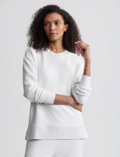 Varley Gabriella Sweat - Ivory Marl 14 Varley Gabriella Sweat - Ivory Marl -The Sports Edit Store varley gabriella sweat ivory marl var02084 5