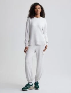Varley Gabriella Sweat - Ivory Marl 15 Varley Gabriella Sweat - Ivory Marl -The Sports Edit Store varley gabriella sweat ivory marl var02084 6