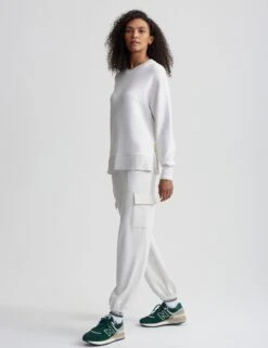 Varley Gabriella Sweat - Ivory Marl 16 Varley Gabriella Sweat - Ivory Marl -The Sports Edit Store varley gabriella sweat ivory marl var02084 7