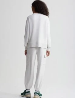 Varley Gabriella Sweat - Ivory Marl 17 Varley Gabriella Sweat - Ivory Marl -The Sports Edit Store varley gabriella sweat ivory marl var02084 8