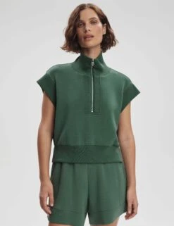 Varley Kelly Half Zip Sweat - Cilantro