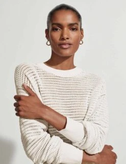 Varley Kershaw Sweat - Egret -The Sports Edit Store varley kershaw sweat egret VAR01044 5