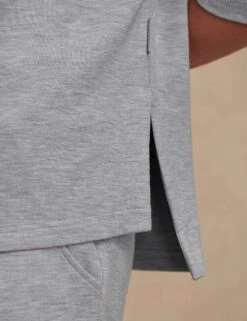 Varley Larson Half-Zip Sweat - Mid Blue Marl -The Sports Edit Store varley larson half zip sweat mid blue marl var02444 2