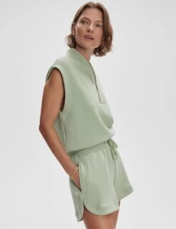 Varley Ollie High Waisted Short 3.5" - Snow Sage -The Sports Edit Store varley ollie hw short 3 5in snow sage var01902 4