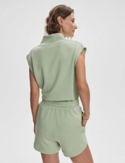 Varley Ollie High Waisted Short 3.5" - Snow Sage -The Sports Edit Store varley ollie hw short 3 5in snow sage var01902 5