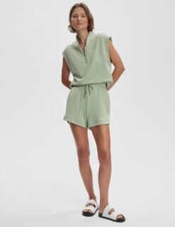 Varley Ollie High Waisted Short 3.5" - Snow Sage -The Sports Edit Store varley ollie hw short 3 5in snow sage var01902 6