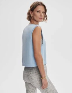 Varley Page Seamless Crop Tank - Cashmere Blue -The Sports Edit Store varley page seamless crop tank cashmere blue var01333 3