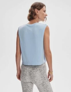 Varley Page Seamless Crop Tank - Cashmere Blue -The Sports Edit Store varley page seamless crop tank cashmere blue var01333 4