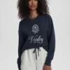 Varley Rasco Namesake Sweat - Navy/White -The Sports Edit Store varley rasco namesake sweat navy white var02476 1