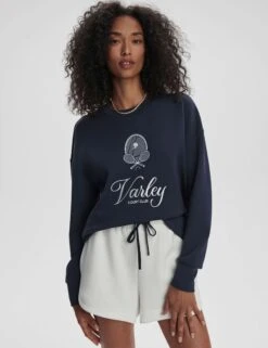 Varley Rasco Namesake Sweat - Navy/White