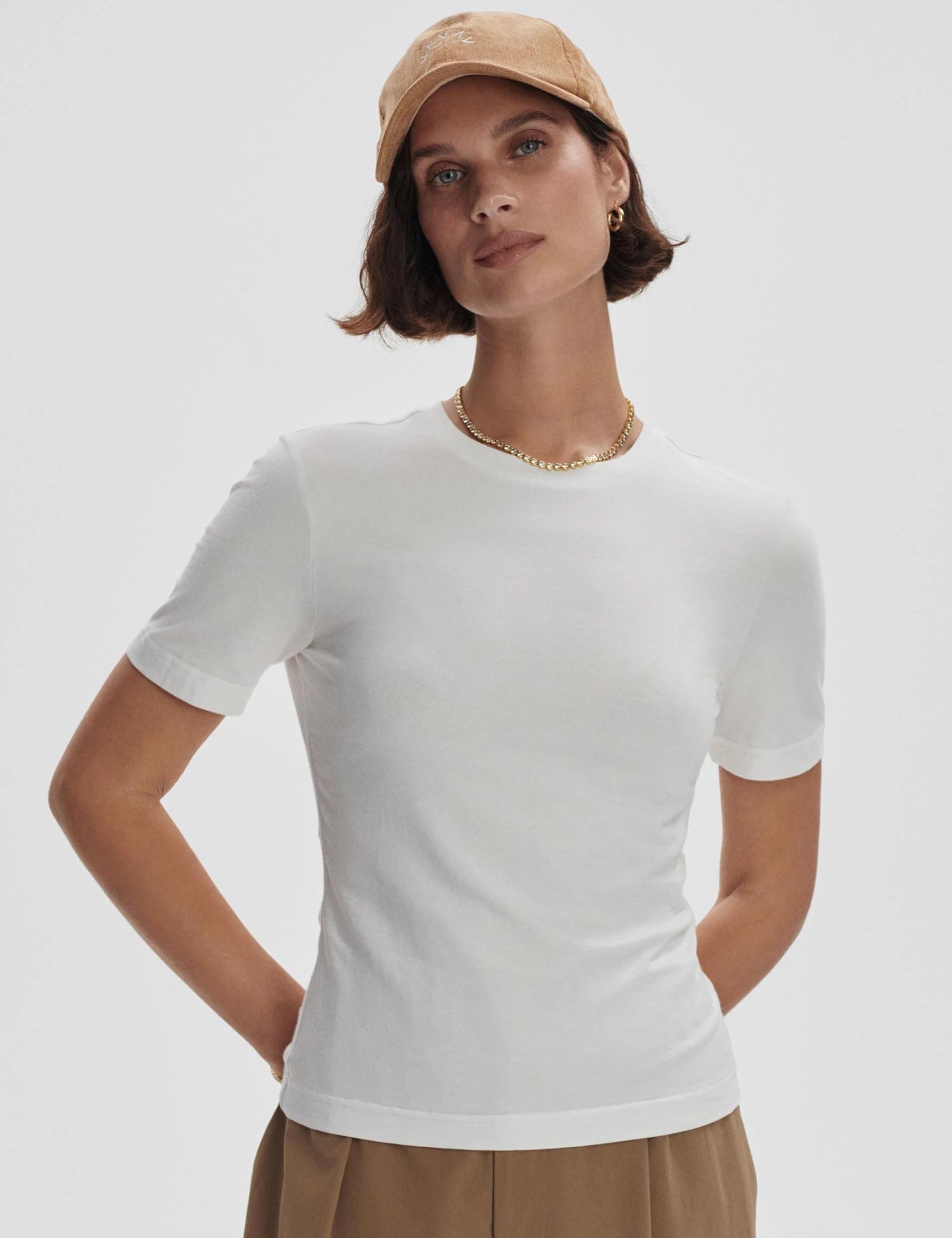 Varley Regina Fitted Tee - White 3 Varley Regina Fitted Tee - White