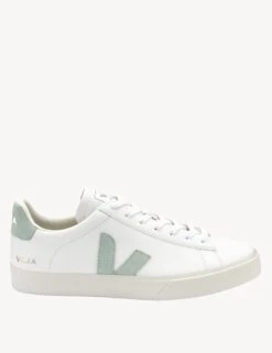 Veja Campo ChromeFree Leather Trainers - White Matcha