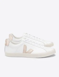 Veja Esplar Leather Sneakers - White Platine -The Sports Edit Store veja esplar leather trainers white platine VEJA EO022490 4