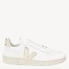 Veja V-10 Leather Trainers - White Platine -The Sports Edit Store veja v 10 leather trainers white platine VX022490 1