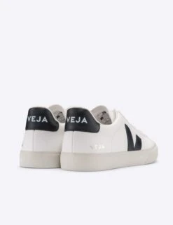 Veja Campo ChromeFree Leather Sneakers - White/Black -The Sports Edit Store veja w campo chromefree leather trainers white black CP051537 3