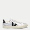 Veja Campo Leather Silver Black Trainers