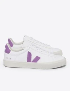 Veja Campo ChromeFree Leather Sneakers - White Mulberry -The Sports Edit Store veja w campo leather trainers white mulberry CP0503493 4