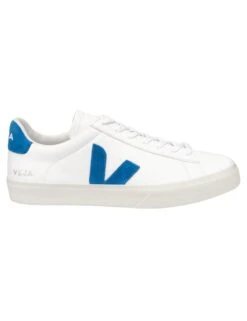 Veja Campo ChromeFree Leather Women's Trainers - White Swedish-Blue