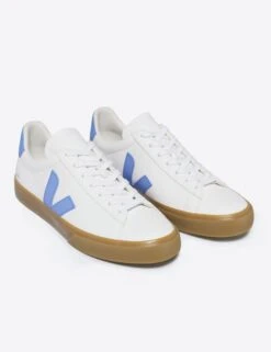 Veja Campo ChromeFree Leather Sneakers - White Aqua Natural -The Sports Edit Store veja w campo trainers white aqua natural CP0503645 3