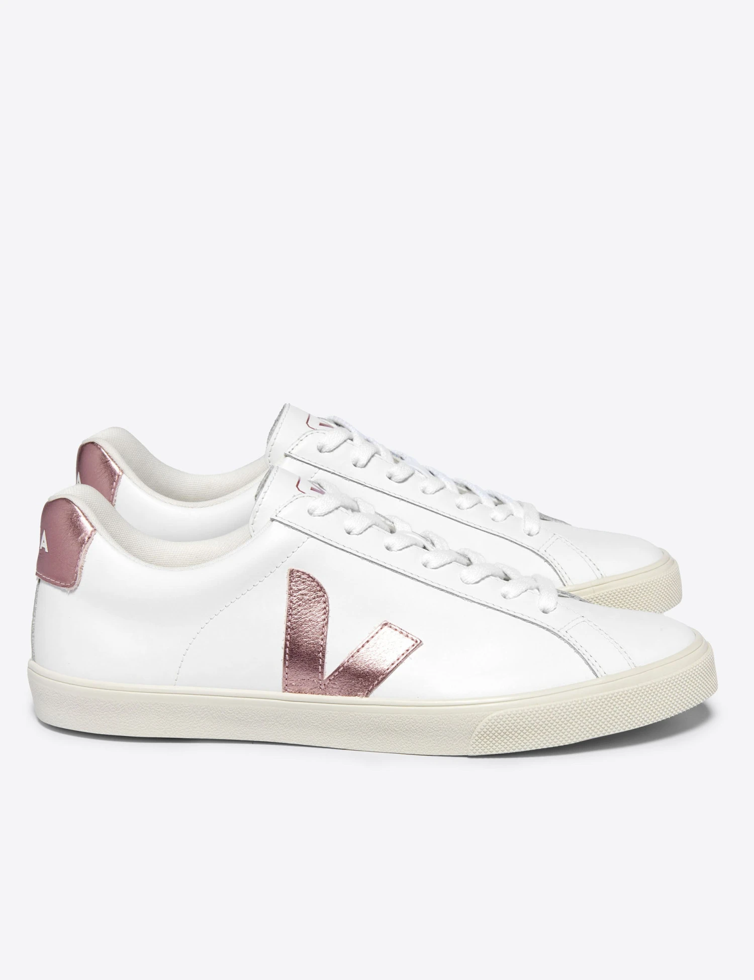Veja Esplar Leather Trainers - White Nacre 6 Veja Esplar Leather Trainers - White Nacre - Image 4