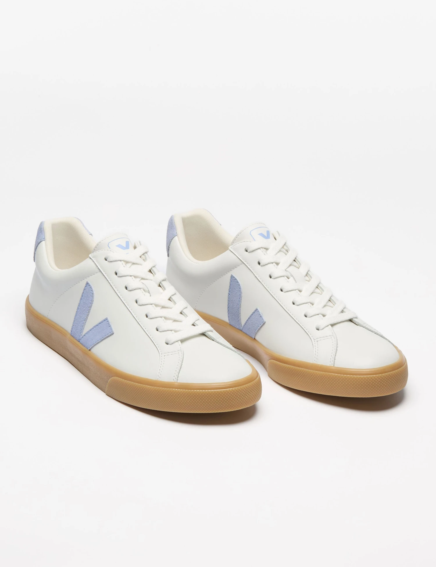 Veja Esplar Leather Trainers - White Olympe Natural 4 Veja Esplar Leather Trainers - White Olympe Natural - Image 2