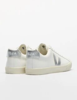 Veja Esplar Leather - White Silver -The Sports Edit Store veja w esplar leather trainers white silver eo0203883 4