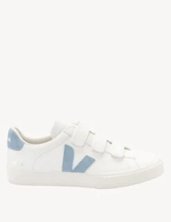 Veja Recife Leather Trainers - Extra-White Steel