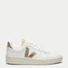 Veja V-10 Leather - White Platine -The Sports Edit Store veja w v 10 leather white platine vi0220737 1
