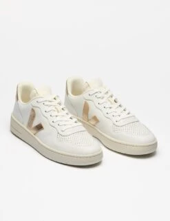 Veja V-10 Leather - White Platine -The Sports Edit Store veja w v 10 leather white platine vi0220737 2