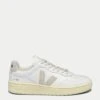 Veja V-90 Leather - White Natural -The Sports Edit Store veja w v 90 leather trainers white natural vd2003655 1
