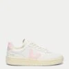 Veja V-90 Leather Trainers - White Petale -The Sports Edit Store veja w v 90 leather trainers white petale vd2020911 1