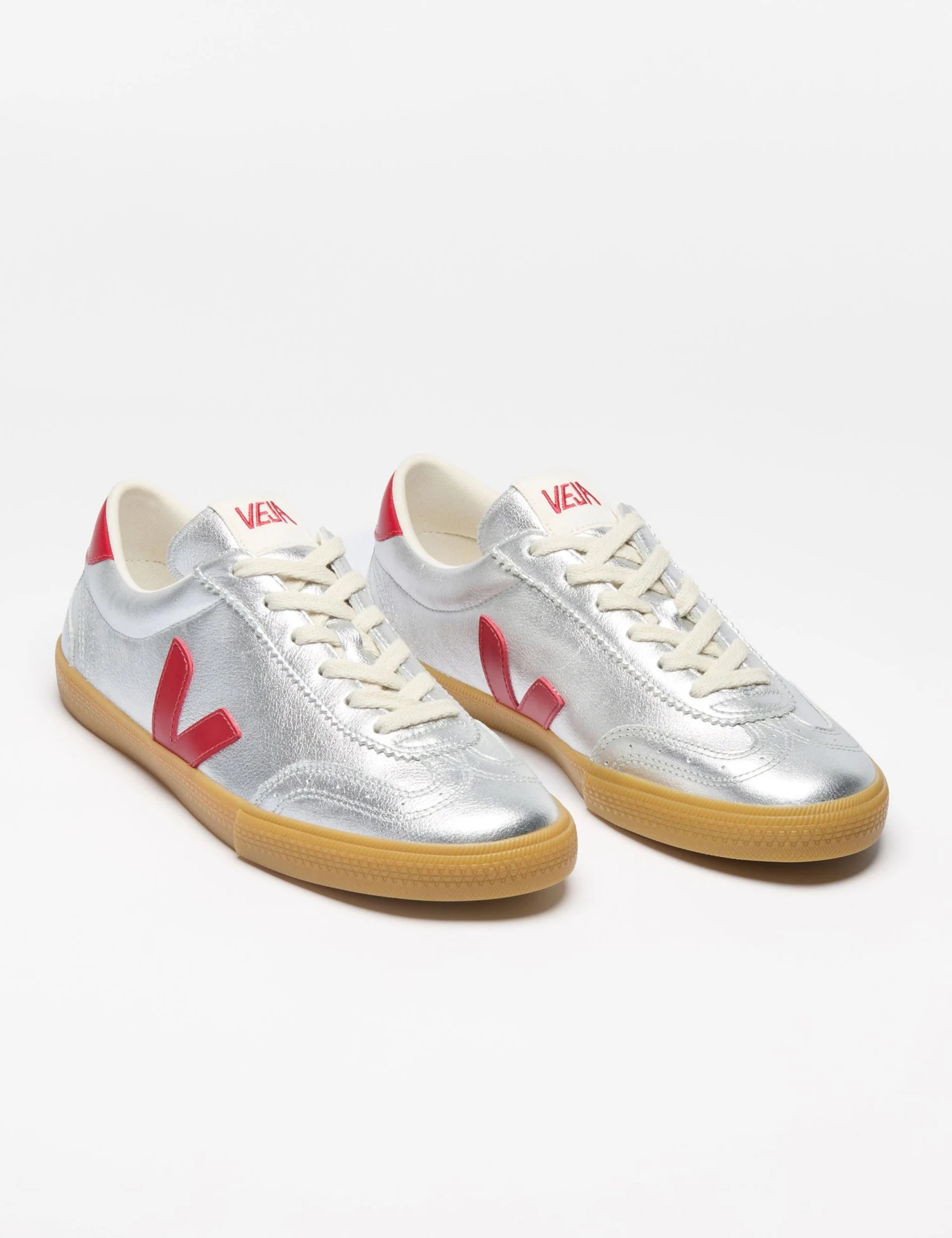Veja Volley Leather - Silver Pepper 4 Veja Volley Leather - Silver Pepper - Image 2