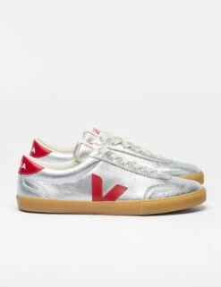 Veja Volley Leather - Silver Pepper 8 Veja Volley Leather - Silver Pepper -The Sports Edit Store veja w volley leather trainers silver pepper vo2020881 3