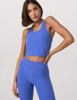 Vuori Elevation Racerback Tank - Bright Iris Heather 12 Vuori Elevation Racerback Tank - Bright Iris Heather -The Sports Edit Store vuori elevation racerback tank bright iris heather vw1210bih 6