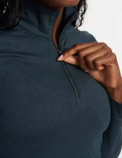 Vuori Halo Essential 1/2 Zip - Beryl Heather -The Sports Edit Store vuori halo essential 1 2 zip beryl heather VW284HBE 4